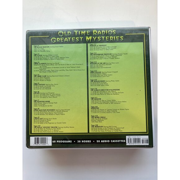 Old Time Radio's Greatest Mysteries 20 Audio Cassette Set 60 Programs 30 Hours B - Picture 3 of 6